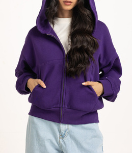 Sudadera Corta con Capucha de Dibujos Animados Vintage Personalizada para Mujer, 100% Algodón, Felpa, Estilo Casual, con Cremallera Completa - Product Image 2