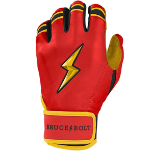 BRUCE <b>BOLT</b> Original Series Short Cuff Batting Gloves - Red Color Guantes De Bateo De Beisbol - Product Image 5