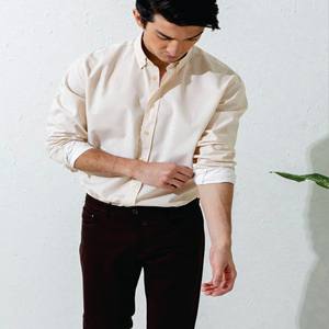 Camisetas de vestir ajustadas de seda personalizadas para hombre, ropa informal, camisas de manga larga estampadas para hombre, camisas de moda - Product Image 2