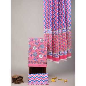 Ensemble de costume en coton pour femmes avec dupatta en coton imprimé Jaipuri - Product Image 1