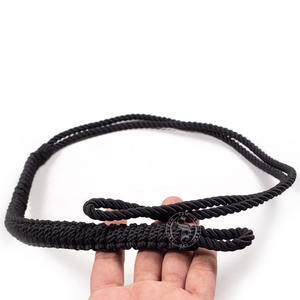 Lanière d'épaule tressée jaune soie régimentaire ruban de tissu de logo personnalisé pour uniformes de cérémonie - Product Image 4