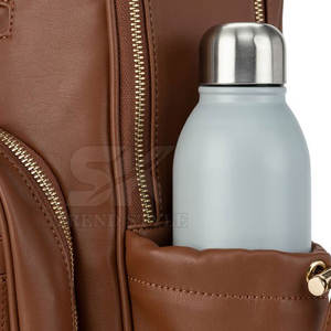 Sacs à dos Nouvelle mode Sacs à dos imperméables Grands sacs d'école Sac à dos en cuir à une seule couleur Sac à dos pour ordinateur portable pour filles et garçons - Product Image 5