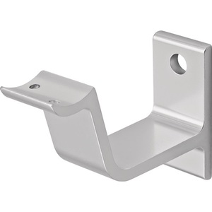 Soporte de Pasamanos de Aluminio HERMETA, Anodizado Plateado con Superficie Curva, Modelo 3553, Dispositivo de Asistencia - Product Image 1