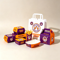 Boîte Personnalisée avec Logo pour Sandwich, Popcorn, Hot-dog, Poulet Frit – Emballage Alimentaire Rapide Marqué et Imprimé pour Hamburgers