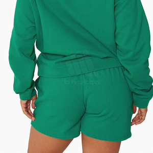 Ensemble short et sweat à capuche léger et solide pour femme 2026 – Confortable, respirant, en polyester/coton écologique, tenue décontractée personnalisable - Product Image 6