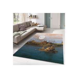 Vintage Maiden's Tower Paisaje Digital Impreso Alfombra Elegante Área Alfombras y conjuntos - Product Image 1