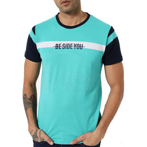 Camiseta de verano de nueva tendencia para hombre, ropa de calle elegante de manga corta, tela de punto de poliéster/algodón - Product Image 1