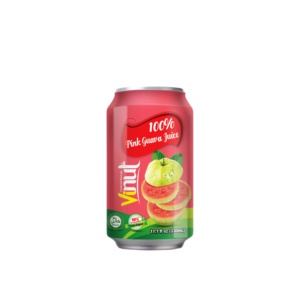 Jus de goyave rose chaud 330ml 100% jus de fruits jamais de concentré (NFC) usine directe du vietnam-OEM ODM - Product Image 1