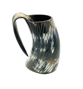 Taza de Beber Pulida Ecológica de Cuerno de Buey Natural, Taza de Decoración para el Hogar de Estilo Animal Moderno Hecha a Mano Única, Artesanía HA - Product Image 2