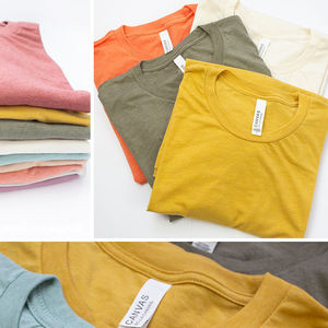 T-shirt unisexe en tissu tri-blend, t-shirts en tissu tri-blend Bella Canvas, t-shirts personnalisés avec logo - Product Image 2