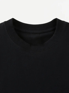 เสื้อยืดคอกลมลำลองแขนสั้นสำหรับผู้ชาย, เสื้อยืดผ้าฝ้าย100% สีขาวทึบขนาดพิเศษคอลเลคชั่นฤดูร้อน260กรัมเนื้อผ้าจำนวนมาก - Product Image 3