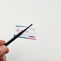 Pousse-cuticules professionnels en acier inoxydable massif de qualité supérieure, finition plasma noire, pour les doigts