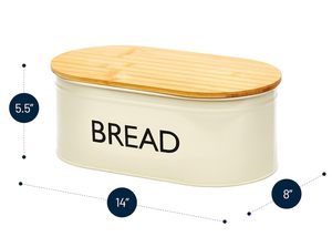 High Quality Premium Metal Bread <b>Box</b> with Wooden Lid for Kitchen Storage and <b>Present</b> Usage - Product Image 3