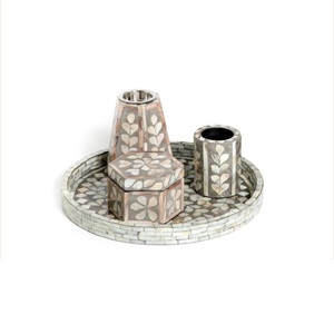 Quemador Bakhoor con acabado de incrustaciones de hueso brillante para forma personalizada para Decoración de mesa quemador de incienso elegante árabe de moda - Product Image 5