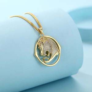 Collar con Colgante de Guepardo Estilo Hip Hop Punk, con Diamantes, Plata de Ley 925, Chapado en Oro, Certificado por Terceros - Product Image 5