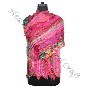 Vente en gros uniquement-Vintage fait à la main 15 bandes étole/écharpe recyclée fabricant en gros d'inde 2023 - Product Image 2