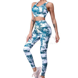 Conjunto de Yoga para mujer, ropa de gimnasio, Tie Dye, a la moda, el mejor precio al por mayor - Product Image 1