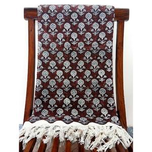 Luxury Woven Cotton Throw <b>Blanket</b> with Tassels Bohemian Style Eco-Friendly All-Season Use for Home Decor & Travel - Product Image 2