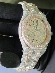 VVS Moissanite Diamond Alloy <b>Watch</b> Men Iced Luxury Business Hip-Hop Style Analog Dial Display Quartz Movement - Product Image 4