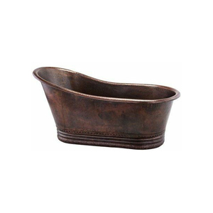 Premium Range Dual Wall <b>Metal</b> <b>Bathtub</b> Customized Copper <b>Bathtubs</b> Copper Double Slipper <b>Bathtub</b> - Product Image 1