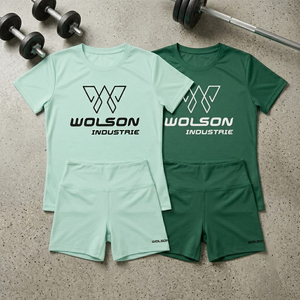 Conjunto Deportivo de Verano para Hombre, Transpirable, Estampado, Simple, Camiseta de Compresión con Cuello Redondo y Botones Bordados en la Parte Delantera, para Entrenamiento Atlético - Product Image 4