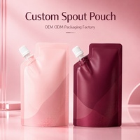 Pochettes souples personnalisées imprimées pour soins à domicile avec bec verseur, bouchon anti-fuite et base autoportante en plastique flexible