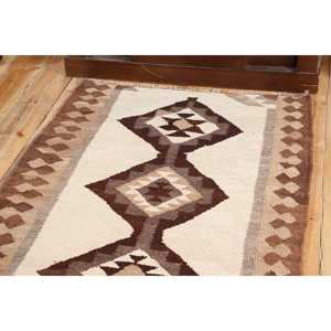 Tapis turc de 3,1 x 10,6 pieds, tapis oriental vintage brun - Product Image 5