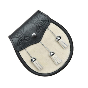 Robe écossaise noire avec sporran, sac de qualité supérieure, robe écossaise des Highlands, design personnalisé, sacs à sporran, prix de vente en gros 2026 - Product Image 3