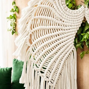 Decoración de Pared de Macramé Estilo Alas para Cafeterías y Restaurantes, Exhibición Artística de Pared y Decoración de Fondo para Fotografía - Product Image 4