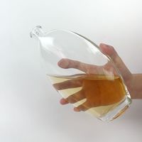 500ml 520g Forme Ovale Tequila Gin Rhum Vodka Whisky Bouteilles En Verre Prix D'usine En Gros
