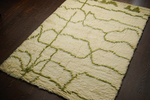 Designer Collection Wool Rug Beautiful Bohemian Modern Handmade with Plush Pile Height Geometric Pattern for Home Decor - Product Image 4