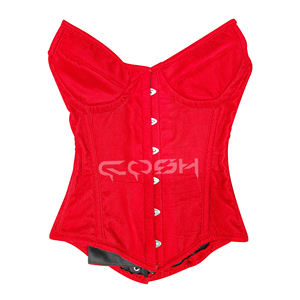 Corsé Gótico Sexy de Terciopelo Rojo con Varillas de Acero para Entrenamiento de Cintura, Ideal para Fiestas, Halloween, Cosplay - Product Image 5