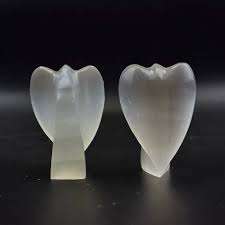 Sculpture d'ange en sélénite de haute qualité, pierre précieuse Feng Shui sculptée à la main, sculpture en quartz de style européen, portable - Product Image 4