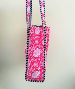 Hand Block Printed Indian Handmade Cotton Shopping Tote <b>Bag</b> Women Tote <b>Bag</b> Handmade Hand Block Printed Quilted Shoulder <b>Bag</b> - Product Image 5