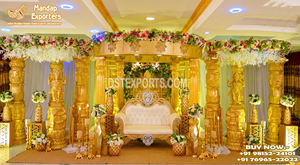 Grand Mandap de mariage traditionnel sud-indien moderne, thème Manavarai tendance, Newyork Mandap - Product Image 3