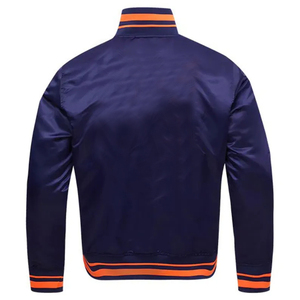 OEM Veste de qualité supérieure Veste de baseball universitaire en satin club personnalisée longue longueur respirante et fine avec logo sur le devant Saison d'hiver - Product Image 5