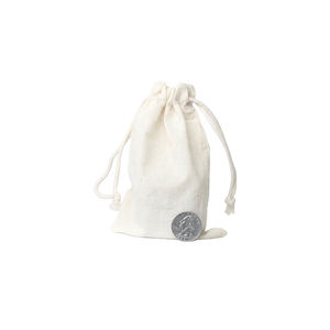 Sacs-cadeaux écologiques 100% en coton doux avec cordon de serrage Couleur naturelle Fonctions de mariage Vente - Product Image 1