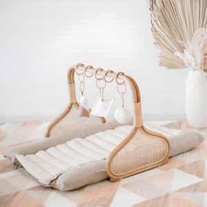 Tapis de jeu écologiques en rotin pour bébés, fabriqués au Vietnam, durables, pour aire de jeux enfant. - Product Image 2