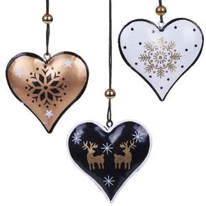 Moon Shape Handmade High Quality Wrought Iron Christmas <b>Hanging</b> <b>Ornament</b> Custom Design Rustic Finished Tree Holiday Decoration - Product Image 2