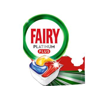 Pastillas para Lavavajillas Fairy Platinum Plus - Paquete de 42, Limón, Tecnología Anti-Deslustre - Product Image 1
