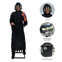 Accessoires Métalliques Maison Hantée Halloween Modèle Fantôme Électrique Animatronique d'Intérieur pour Garderie, Maternelle, Parc d'Aventures, Maison de Jeux