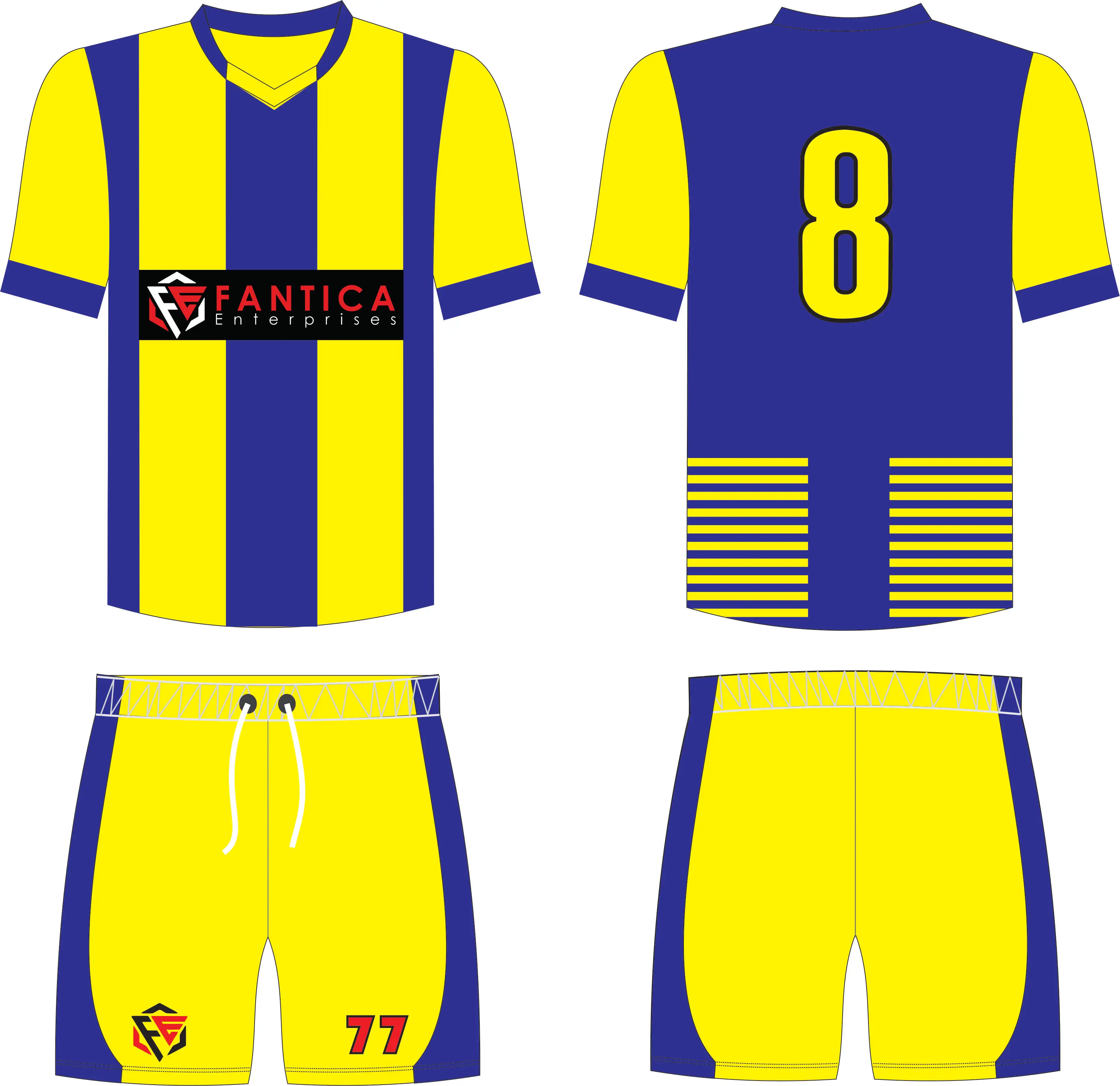 Original Soccer Football Uniform 100% Polyester Best Custom Soccer jersey Sublimation Sportswear Soccer Kits
