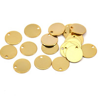 Étiquettes métalliques circulaires pour animaux de compagnie plaquées or personnalisées avec gravure de logo et nom