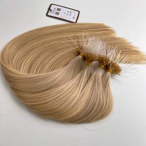 Qualité de luxe 100% Remy Top Extensions de cheveux humains vietnamiens 22 pouces droite mixte # 9C #60 Nano Tip qualité de kératine - Product Image 3