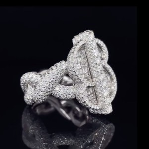 High Quality Men's 925 Sterling <b>Silver</b> <b>Silver</b> Plated Prong Set Anchor Hip Hop Style Custom Moissanite <b>Ring</b> Party Wedding IGI RB - Product Image 2