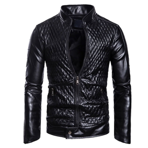 Chaqueta de Invierno de Moda para Hombre, Personalizada, de Cuero Genuino, Estilo Urbano, para Carreras, Impermeable, Transpirable, Resistente al Viento, Servicio OEM - Product Image 1
