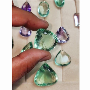 17ชิ้นของฟลูออไรต์ธรรมชาติ18มิลลิเมตรถึง30มิลลิเมตรรูปไข่ลูกแพร์สี่เหลี่ยมผืนผ้า Facet 658 CTS Lot Iroc ขายอัญมณีที่มีคุณภาพสูงเรา $256สำหรับทุกคน - Product Image 4