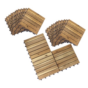 Baldosa de Madera de Acacia de 6 Listones con Construcción de Madera Maciza, Fácil Instalación y Soporte Estable - Product Image 2