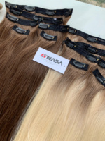 Extensions de cheveux à clipser de qualité supérieure, de 40 cm à 75 cm, au prix d'usine # Ombre # 1 Super Double Drawn