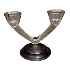 Bougeoir en aluminium texturé de style classique pour l'installation de table de dîner de Noël romantique et décor d'événement de mariage - Product Image 6